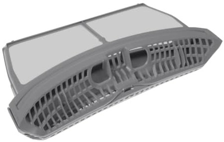 SPARES2GO Filtre à peluches compatible avec sèche-linge Beko (gris)
