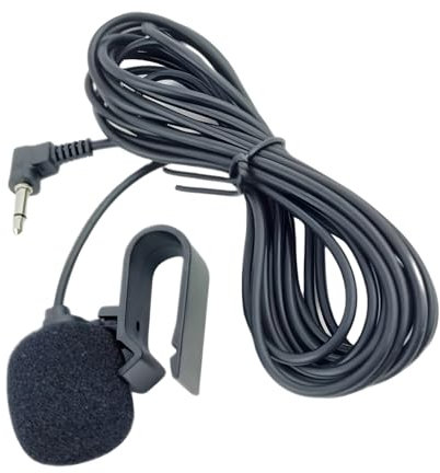CGEAMDY Veicolo Microfono Esterno, Microfono Jack 3.5MM Esterno Stereo, Auto Microfono Stereo, Portatile Unità Principale, per Lettore Autoradio, Lettore GPS, DVD, Radio Bluetooth