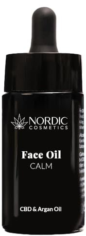 Veganes Gesichtsöl mit CBD & Arganöl 30 ml – Pflegend, beruhigend & nährend – Kosmetik Made in EU – ECOGEA Zertifikat – Tierversuchsfrei & bio – Nordic Cosmetic®