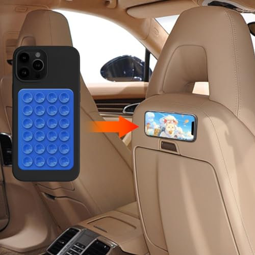 deemars Ventosa de Silicon Soporte Adhepara la Funda del Teléfono, Soporte para Ventosa de una Sola Cara con Adhefuerte, Accesorios de Teléfono Universal para la Mayoría de Teléfono (Azul Oscuro)