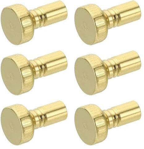 sourcing map Lamp Switch Knob Replacement Gold Tone Metal On/Off Light Lamp Standard Size Replacement for Light and Fan Fixtures Pack of 6