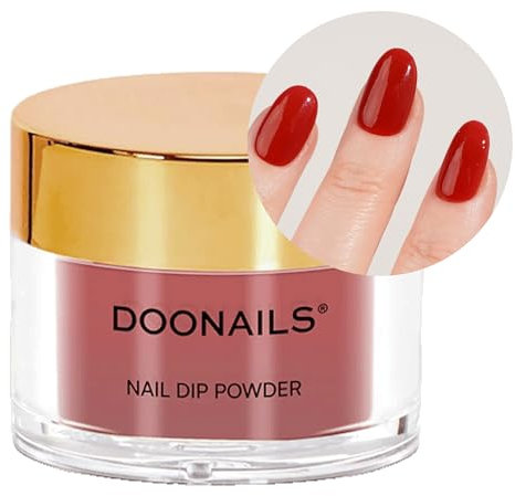 Doonails – Dipping Powder Farbe Rose Red – Langanhaltendes Dip Pulver für professionelle Maniküre zu Hause – Tierversuchsfrei & allergikerfreundlich – 3+ Wochen halt – Bis zu 30 Anwendungen