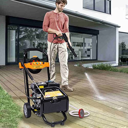 420cc Petrol Pressure Washer Garden Engine High Power Jet Cleaner Tool Professional Pressure Washer engine for clean lanes sidewalks drainage ditches walls terraces cars RVs floors roofs etc 7.5HP