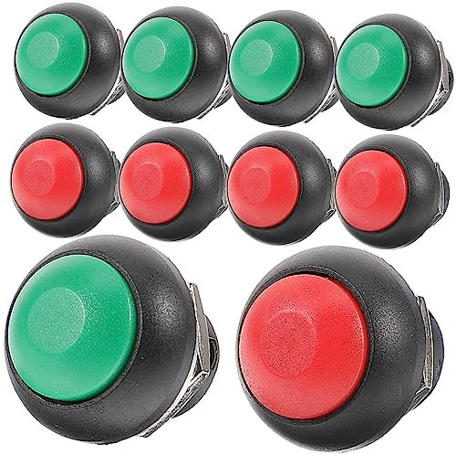 Hemobllo 10pcs Doorbell Button Self-resetting Pushbutton for Home Waterproof Door Bell Ringer Button Replacement Parts