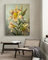 Tableau art déco Fleur de lys jaune,L,60 * 80cm Toile Tableau Mur Art Photo Peinture à l'huile d'impression sur toile pour la Maison Salon décor