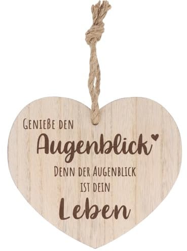 Spruchreif | Holzherz mit Gravur | Shabby Chic Deko | Wanddeko Herz | Türdekoration | Geschenk zum Einzug