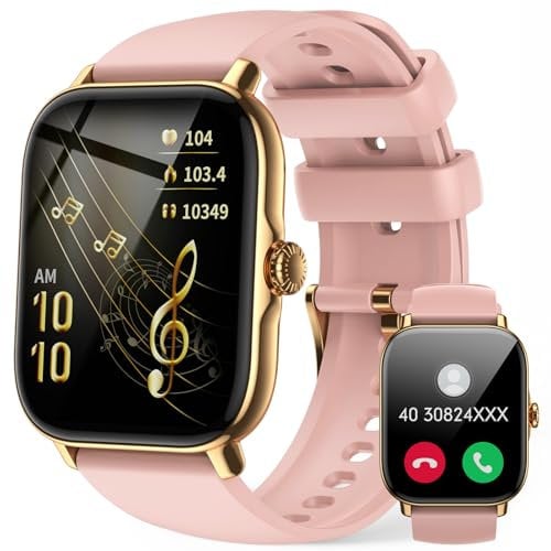 Smartwatch-Donna - 1.85 Schermo Orologio Smart Watch Effettua/Risposta Chiamate,7/24h Cardiofrequenzimetro, Monitoraggio del Sonno,111+ modalità Sportive,Contapassi,Fitness Tracker per iOS Android
