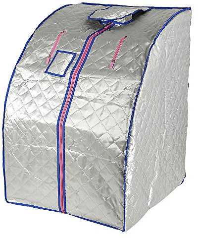 Infrarotsauna, Infrarot- und tragbare Sauna | Ein-Personen-Home-Spa | Ideal für Detox und Gewichtsverlust 80x70x98cm (silbrig)