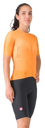 CASTELLI Damen Prima 2 Short Endurance Shorts für Rennrad und Gravel Biking mit Sitzpolster & gut sichtbaren reflektierenden Laschen, Schwarz/Schwarz, Klein