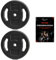 Discos pesas, pesas, 30mm, 2,5kg - 5kg - 10kg, ejercicios gimnasio en casa, barra gimnasio, mancuerna, rutina entrenamiento, guia entrenamiento personalizada (2 X 10 KG)