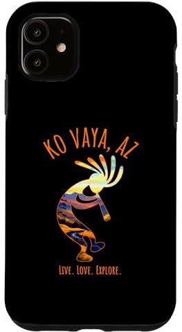 Hülle für iPhone 11 Ko Vaya Arizona USA Tanzender Kokopelli Südwesten Design