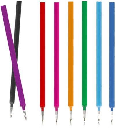 BECHS 8 Stück Radierbarer Ersatzminen- Kompatibel Mit Legami-Bunte Erasable Gel Pen Refill Set, Stiftspitze 0,7mm,Höhe 13 cm, Einfach zu Radieren, 8 Farben