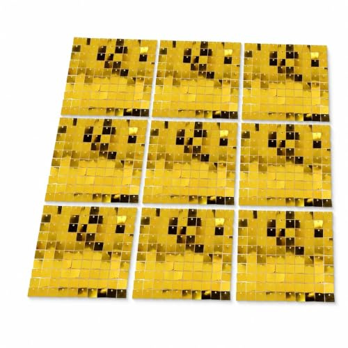 Panneaux Muraux de Fond Mural, 8pcs Square Sequin Shimmer Mur Murcarp Decoration, Foursquare Sequin Sequin Wall Foard pour Une Fête d'anniversaire, Mariage, Décoration