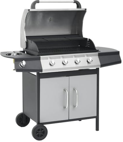 Artikel-Gasgrill, 4 + 1 Kochzone, Stahl und Edelstahl, Küche und Esszimmer, Küchengeräte, Outdoor-Grills