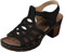 Stivali con zeppa marrone per sandali estivi con tacco alto da donna, tacco medio, traforato, scarpa comoda, Le Noir, 41 EU
