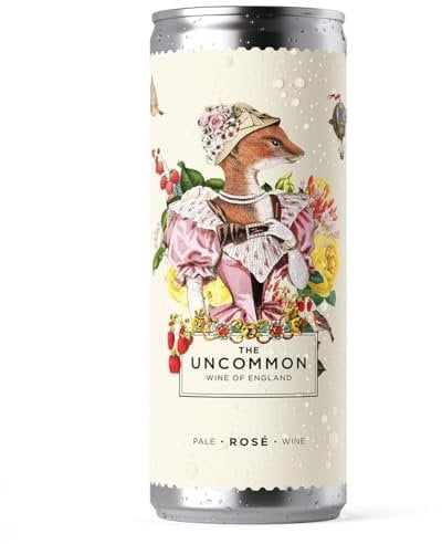 THE Uncommon English Rosé Still Wine | Pinot Noir | Dry with Fruity Notes, Vegan-Friendly, Single-Serve for Picnics & Parties 11.5% (Still Rosé Wine x 12 Cans)