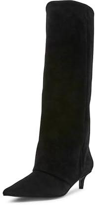 Steve Madden Women's Luca Knee High Boot, Black Suede, 9 UK