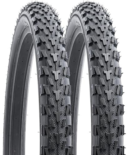 YunSCM 2Pcs Foldable 26 Inch Tyres 26x1.95 Tires 53-559 Compatible Road Bikes, City Bikes, Mountain Bikes 26x1.90 26x1.95 26x2.0 Bicycle Tyres