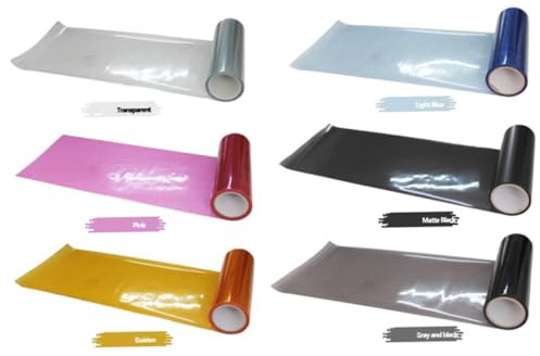 FUNOMOCYA Auto Scheinwerfer Folie Transparent Kopflichtschutzfolie Kratzfest UV Beständig Lichtdurchlässig Wärmedehnbar Schutzfolie Autodekoration