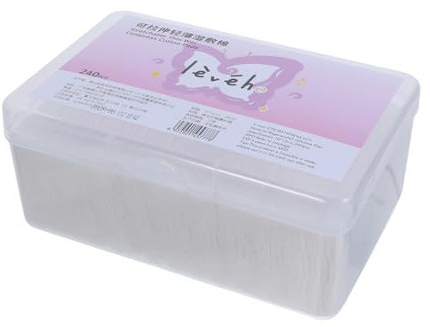 Zerodeko Make Up Entferner Pads Quadratische mit Praktischem Aufbewahrungskarton 240 Weiche aus Vliesstoff Trockene und Nasse Anwendung für Frauen für Reisen