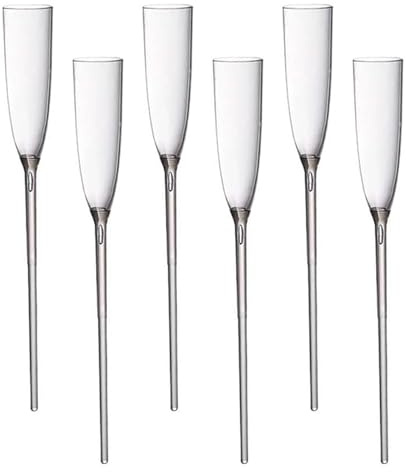 Generico Schwimmende Champagnergläser – 6 Weingläser aus Acryl, Gläser für
