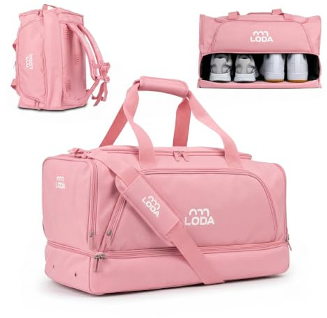 LODA compact (48L) Multifunktions-Sporttasche - Kompakt & Praktisch, Rucksackfunktion, Schuh- und Nassfach, Ideal für Alltag & Training, 48L, Stilvolles Design