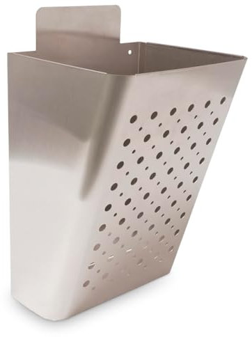 Amig - Cassetta postale | Cestino Pubblicitario con Griglia Frontale | Per propaganda | Per Pareti Esterne o Pareti di Portali o Ingressi | Acciaio inossidabile | Argento | 22 x 36 x 19 cm