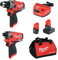 Milwaukee Electric Tools 2598-22 M12 - Kit di 2 martelli da 1/2 e Impact da 1/4