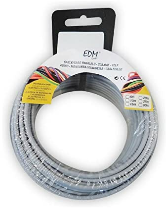 EDM 28474 Flexible Kabelrolle, halogenfrei, grau, 2,5 mm, 25 m, grau