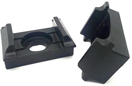 50x Kunststoffblock Schwarz Doppelstabmattenzaun Pfo. 60x60 Eck. Auflagebock