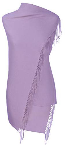 fiolini Pashmina Schal Stola Umschlagtücher Tuch für Damen - Super Weich – (flieder)
