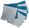 Lot de 8 lingettes réutilisables A32 les rosaces bleuté/bleu/écologique et lavables/bébé/cadeau naissance/lingettes démaquillantes/carré à démaquiller