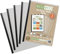 eco-eco A4 50% Recycled Bag 5 Easy Slide Files, Clip bar Project Report Files, eco051, Black