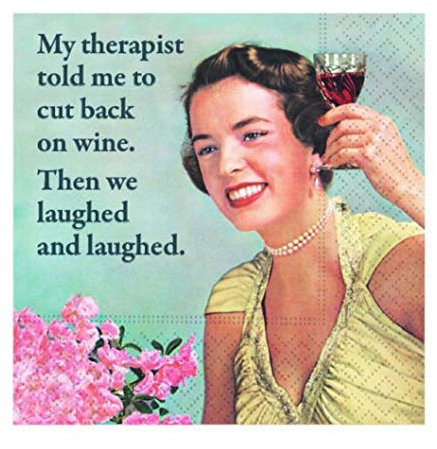 Design Design 624–09485 Therapist Witz Getränke-Serviette, mehrfarbig