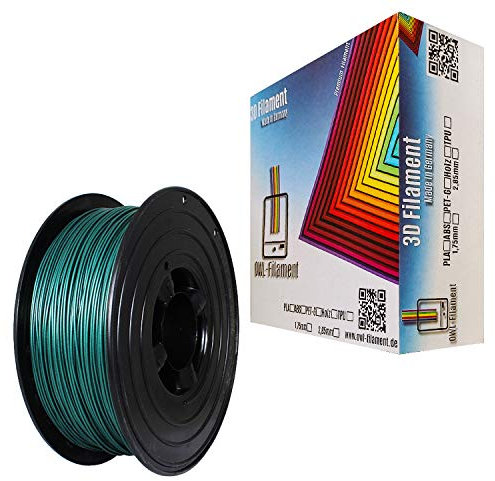 OWL-Filament 3D-Drucker PET-G 1,75mm 1kg Spule Rolle (Grün Metallic)