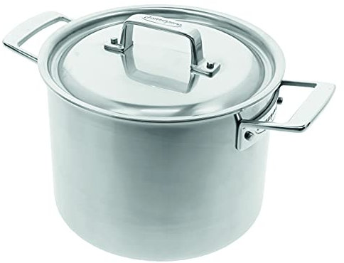 Demeyere marmite à soupe Essential 5 – Marmite à soupe inox avec couvercle pour tous types de cuisinières dont induction – Marmite en inox à 5 couches – 30 ans de garantie - Ø 20 cm