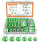 ISPINNER 52-teiliges Kabelschellen-Sortiment-Kit, 304 Edelstahl, Gummi-Rohrschellen in 6 Größen 1/4 Zoll, 5/16 Zoll, 3/8 Zoll, 1/2 Zoll, 5/8 Zoll, 3/4 Zoll (grün)