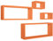 MODULARREDO | MERLINO 4er Set Wandregal, 75 x 30 cm, Orange