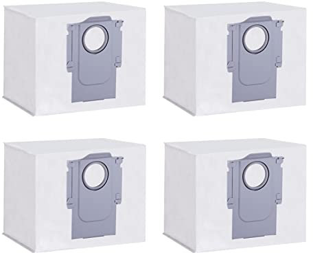 4 Staubsaugerbeutel für Roborock S8+/ S8 Pro Ultra/ S7 MaxV Ultra/ S7 Pro Ultra/ Q7+/ Q7 Max+/ Q8 Max+/ Q5 Pro+/ Q5 Pro+/ Q5+ Vacuum Self-Leere Dock, 3L Large Capacity Disposable Bag Accessories Set