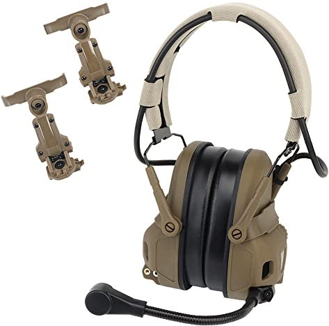 AQ zxdc Tactical Maritime Helmet (1.1Kg), with Noise Cancelling Headset, Helmet Cover (Comes with Battery/Weight Bag), Military Combat Protective Gear, for Paintball Airsoft Shooting,Headset T,STD