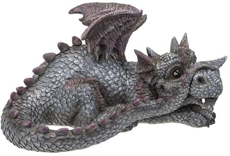 Pacific Giftware Drachen Figur liegend blau | Gartendeko Gartenfigur