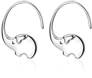 ZLING Echter 925 Sterling Silber Ohrring Tier Elefant Tropfen Ohrringe Für Frauen Jahrestag Hochzeit Schmuck Geschenk
