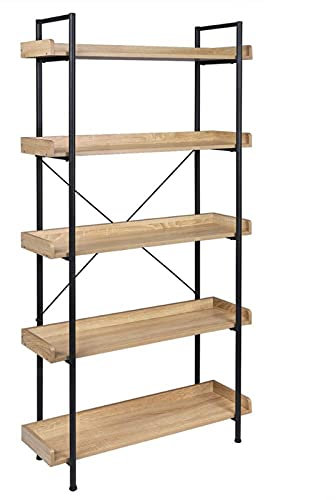 LUCBEI Regale zur Aufbewahrung 5 Tiere Regal-Regal-Regal-Speicher-Bücherregal-Rack-Metall-Speicher-Buch-Regal mit Sicherheitsabscheibe for Küche Badezimmer Wohnzimmer Lagerregal