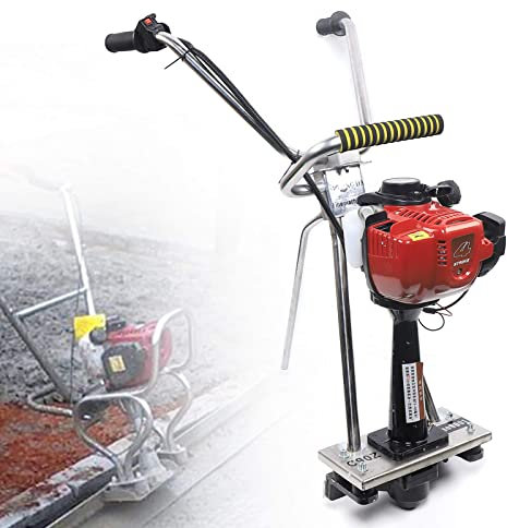 ARWIC 4-Takt-Betonvibrationsmaschine, 35,8 cc Betonvibration, Benzin Beton Nassestrich 900 W Power Estrich Zement Vibrator Gasmotor Zement ohne Lineal Edelstahl