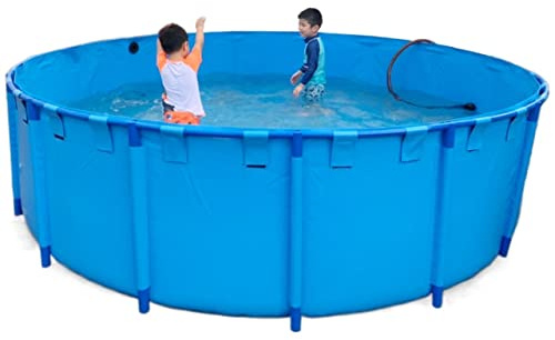 Piscine Hors Sol/ Cadre Piscine 2 4 6 8 10 M De Diamètre Au-dessus Du Sol Piscines Profondes En Plastique, Jeunesse Bleue Adultes Bébé Piscine Extérieure D’été Avec Cadre En Acier, Piscines D’eau Salé