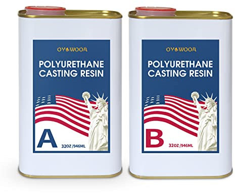 IHRDNNR Polyurethanharz PU Giessharz Resin 3 Min Schnell Aushärtende 1.9KG Flüssigkeit Zwei Komponenten-Giessmasse Hartes Kunsthandwerk, Geeignet für Anime-Modellornamente, Garage, DIY-Modellbau-Set