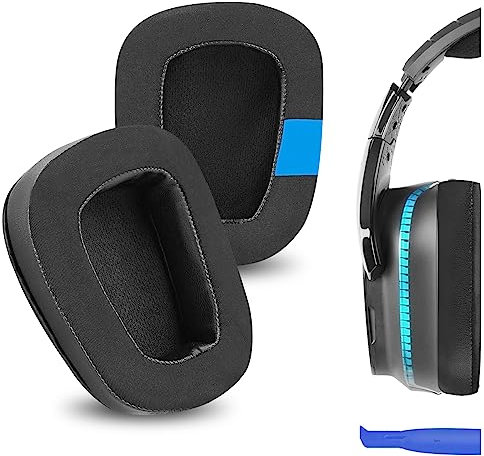 Geekria Sport Cooling-Gel Replacement Ear Pads Compatible with Logitech G533/ 633/ 633S/ 635/933/ 933S/ 935/930/ 430/431/ 432/433/ 332/230/ 231/233/ 35 Headphones (Black)