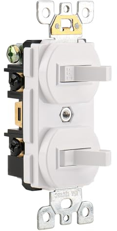 Wengart Double Toggle Switch Homeowners Single Gang 15A 120V Light Switch