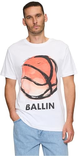 Mister Tee Herren T-Shirt Ball Tee White S