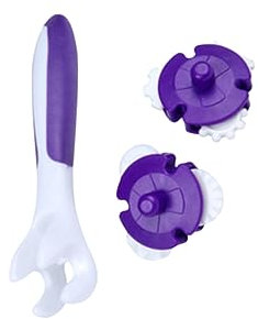 BESTonZON 3pcs Pastry Wheel Decorator Cookie Cutters Fondant Decoration Dough Wheel Ravioli Wheel Pastry Wheel Lattice Cookie Molds Purple Cake Roller